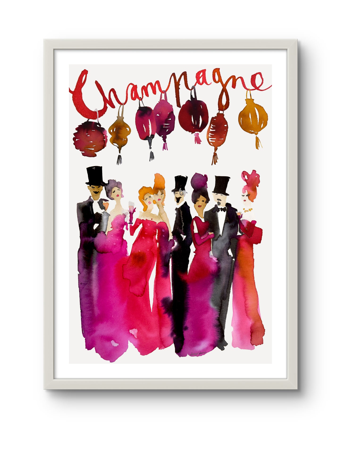 The Champagne Party - Cream Background