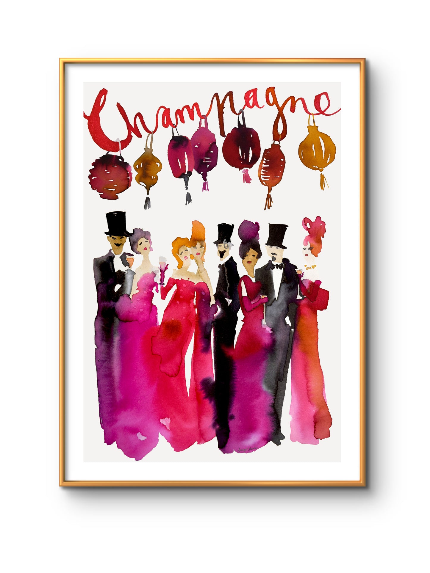 The Champagne Party - Cream Background
