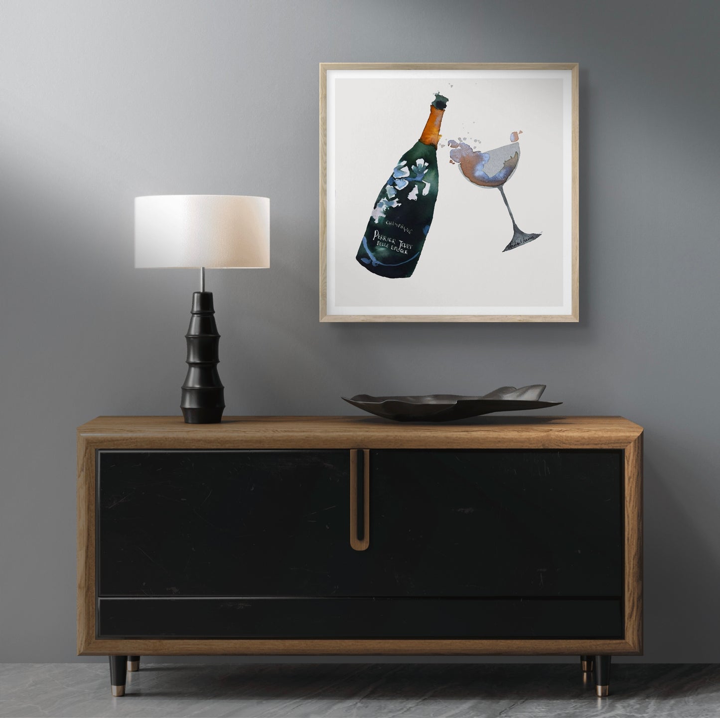 Perrier-Jouet Bottle and Glass