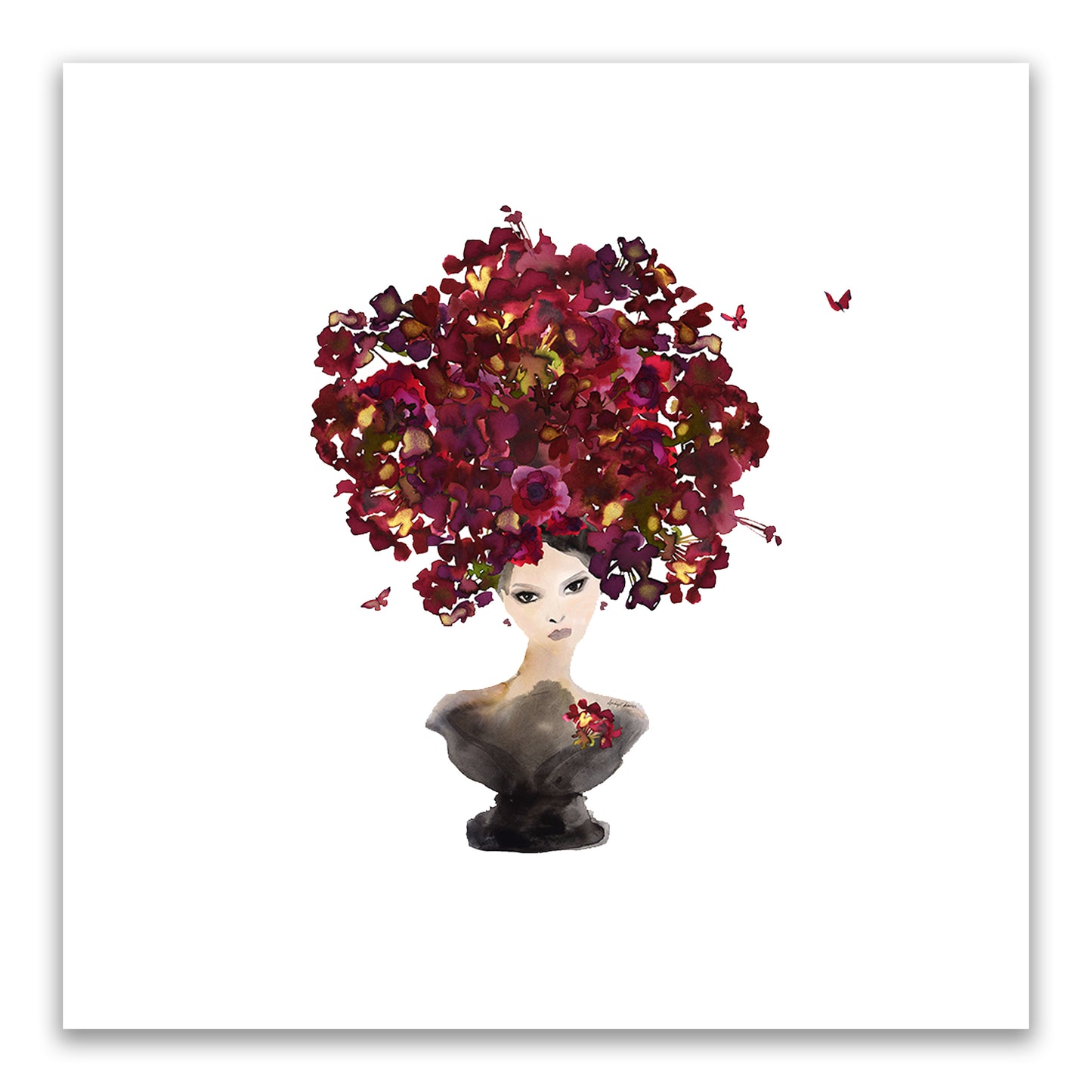 Burgandy Geranium Hat