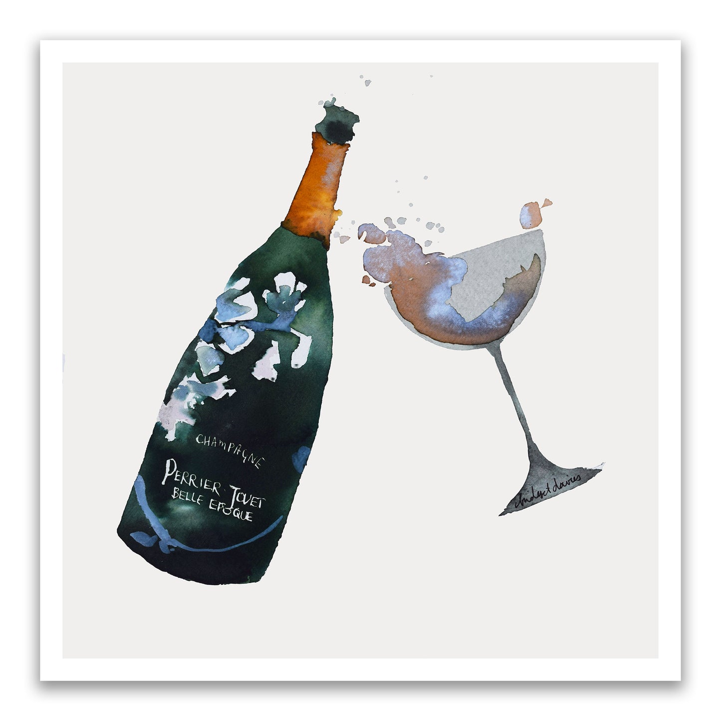 Perrier-Jouet Bottle and Glass