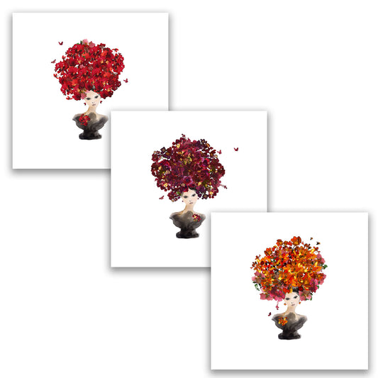 Geranium Hat - Set of Three